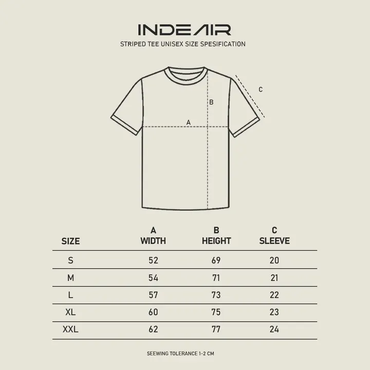 Striped Tee Unisex | Narrow | White - Gray