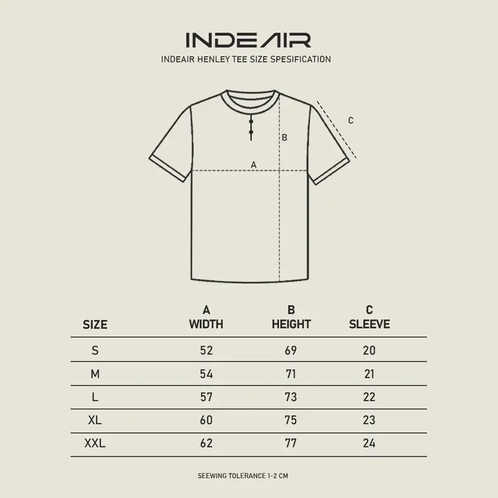 Indeair Henley Tee | Black