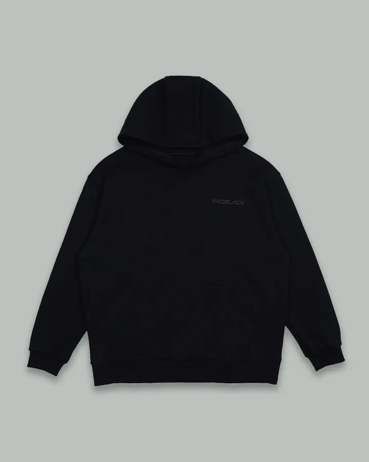 Indeair Essential Hoodie | Cotton Jeju Prime - Black